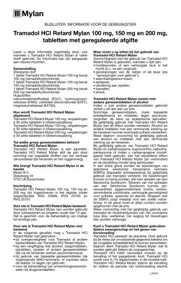 tramadol 100 mg bijsluiter