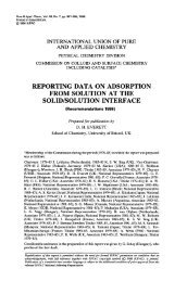 Reporting data on adsorption from solution at the