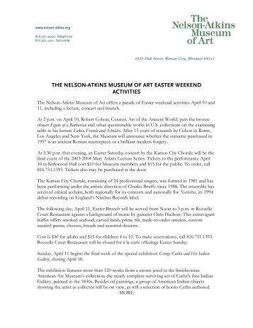 the nelson-atkins museum of art easter weekend activities