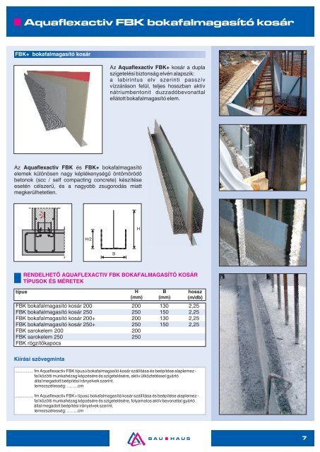 Aquaflexactiv FBK bokafalmagasÃ­tÃ³ kosÃ¡r - Bau-Haus Kft.