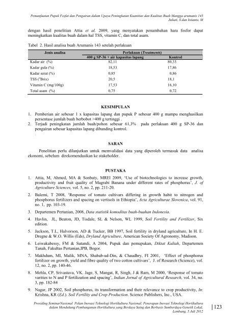 SEMNAS Hortikultura Buku 2 - Departemen Pertanian