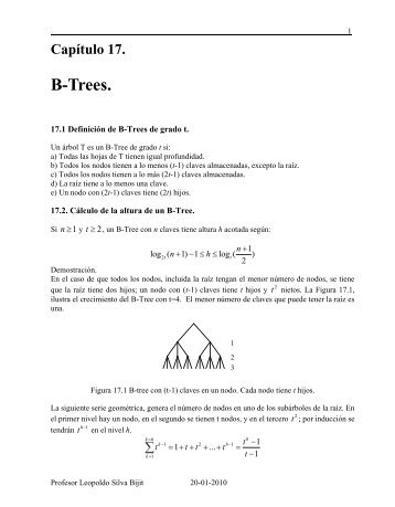 Cap. 17. B-Trees - Inicio