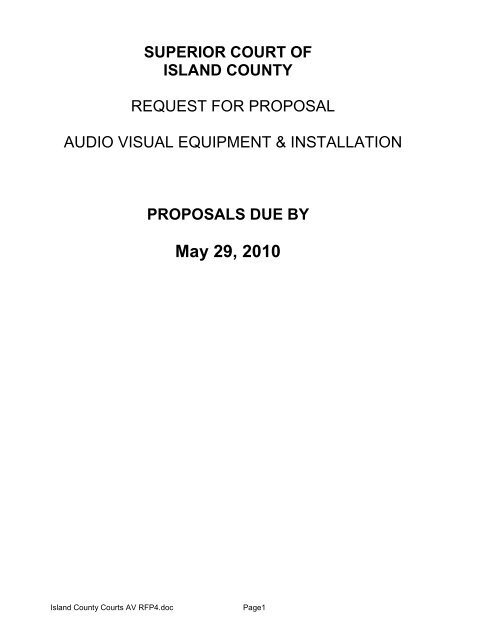 Statewide RFP Template - Island County Government