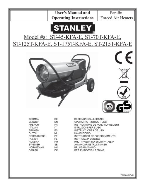 Calefactor aire caliente de Stanley