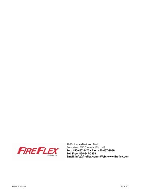 TotalPacÂ®X Single Interlock electric release - FIREFLEX SYSTEMS