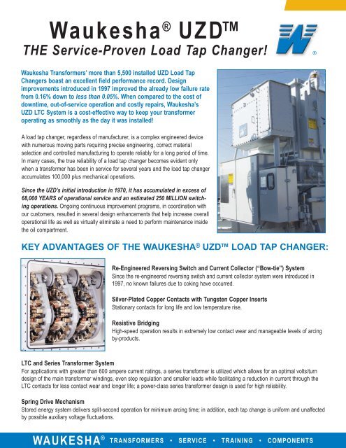 key advantages of the waukeshaÂ® uzdâ„¢ load tap changer - SPX