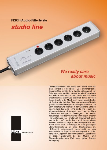 FISCH Audiotechnik FILTERLEISTE 電源タップ 6口ドイツ製