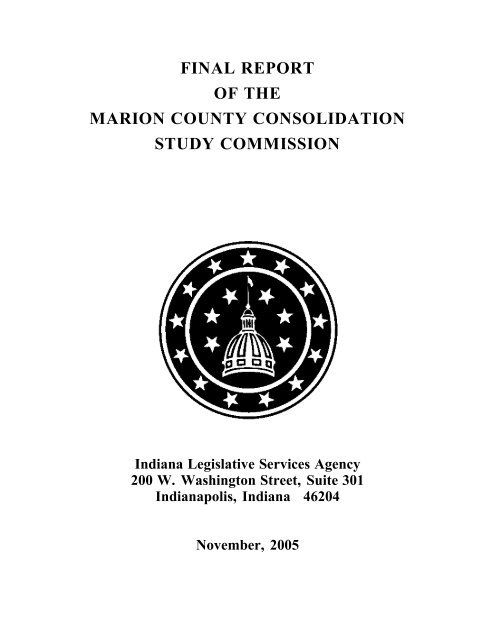 final report of the marion county consolidation study ... - Oncourse