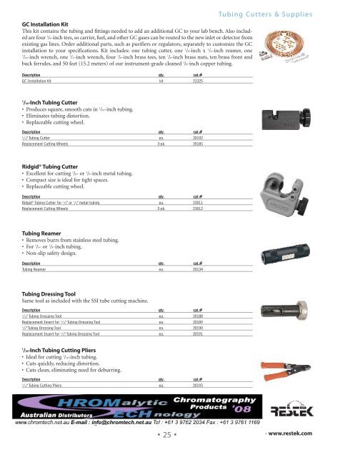 Shimadzu part - Chromtech.com.au