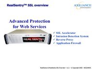 Advanced Protection for Web Services - OSSIR