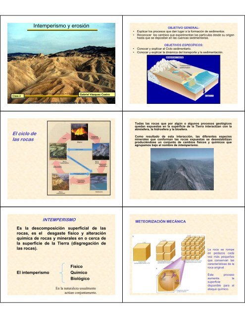 Intemperismo y erosiÃ³n