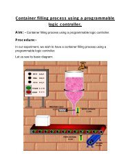 Container filling process using a programmable logic controller.