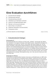 Eine Evaluation durchführen - IQES online