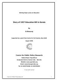 Story of 1957 Education Bill in Kerala - CPPR