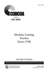 Machine Cutting Torches Series 4700 - Concoa