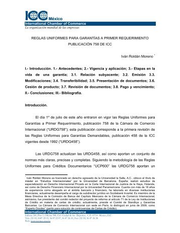 Reglas Uniformes para GarantÃ­as.pdf - ICC MÃ©xico