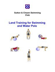 Land Training for Swimming and Water Polo - Sutton and Cheam ...