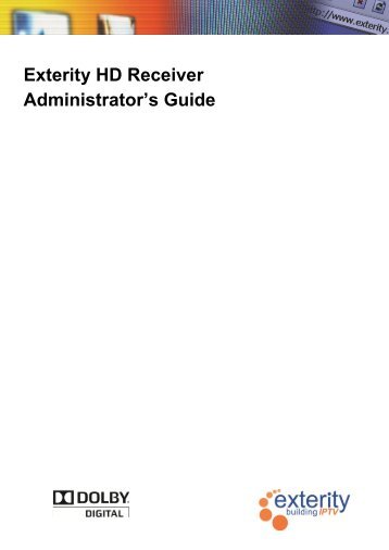 Exterity HD receivers Admin Guide - Netvue