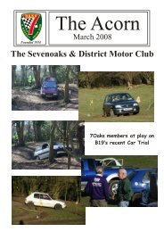 Mar - Sevenoaks & District Motor Club