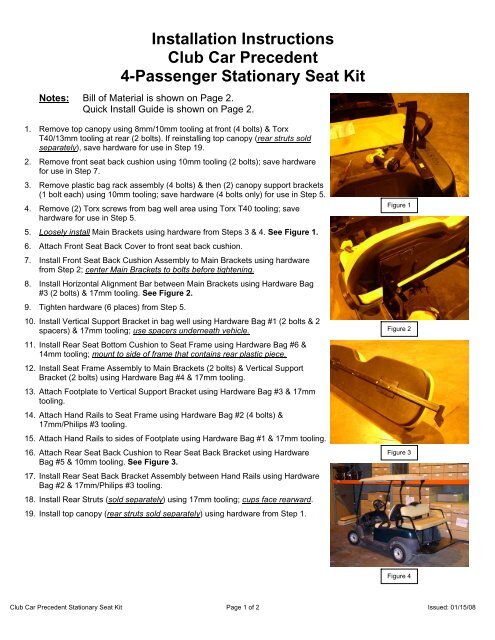 Club car precedent front seat assembly deals