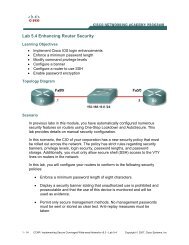 Lab 5.4 Enhancing Router Security