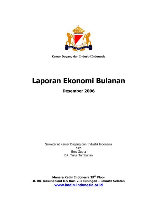 Laporan Ekonomi Bulanan Desember 2006 - Kadin Indonesia