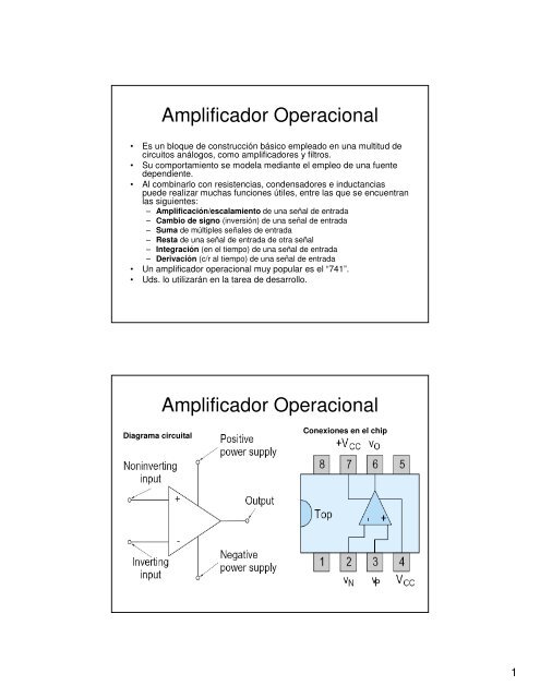 Amplificador Operacional Amplificador Operacional