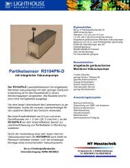 Partikelsensor R5104PN-D Mit integrierter ... - MT Messtechnik