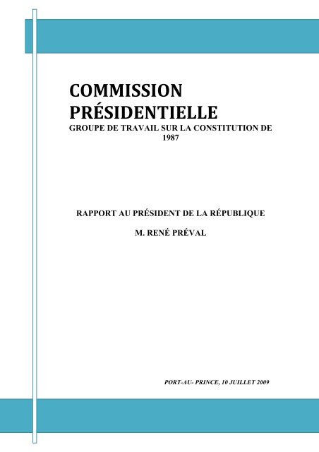 commission prÃ©sidentielle groupe de travail sur la ... - Club of Madrid