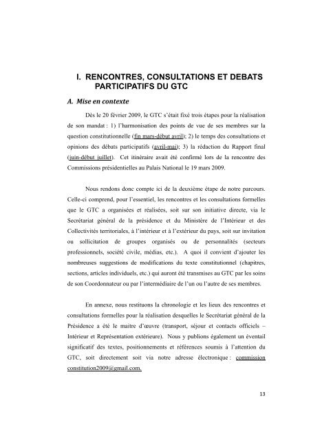 commission prÃ©sidentielle groupe de travail sur la ... - Club of Madrid