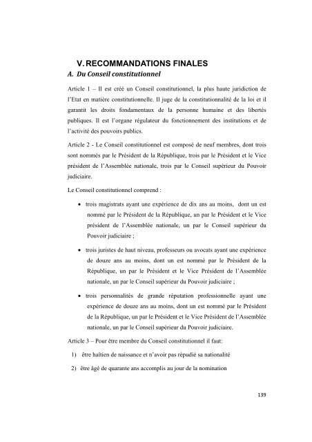 commission prÃ©sidentielle groupe de travail sur la ... - Club of Madrid