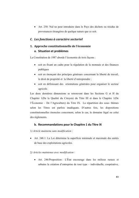 commission prÃ©sidentielle groupe de travail sur la ... - Club of Madrid