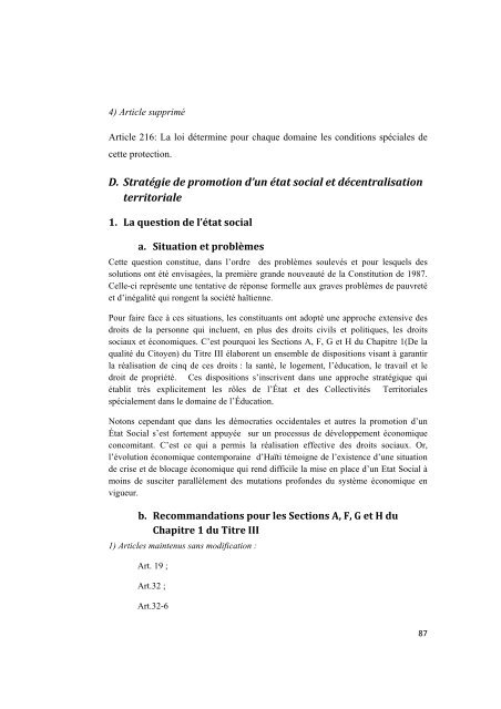 commission prÃ©sidentielle groupe de travail sur la ... - Club of Madrid