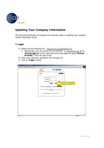 Updating Your Company Information - GS1 Canada