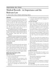 Medical Records - its Importance and the Relevant Law - LAICO