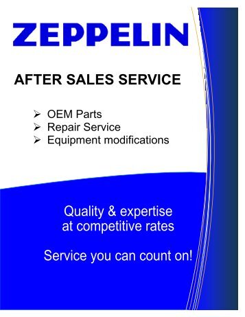 Zeppelin Repair Services - Zeppelin Systems USA, Inc.