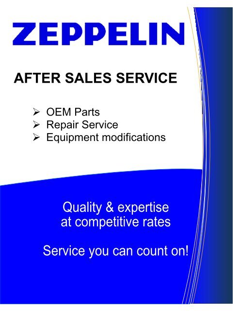 Zeppelin Repair Services - Zeppelin Systems USA, Inc.