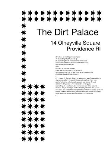 The Dirt Palace (Providence, USA) - Sparwasser HQ