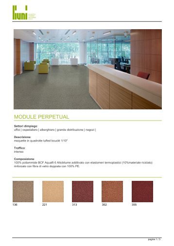 Scarica la scheda tecnica della linea prodotto MODULE ... - Infobuild