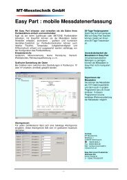 Easy Part : mobile Messdatenerfassung - MT Messtechnik