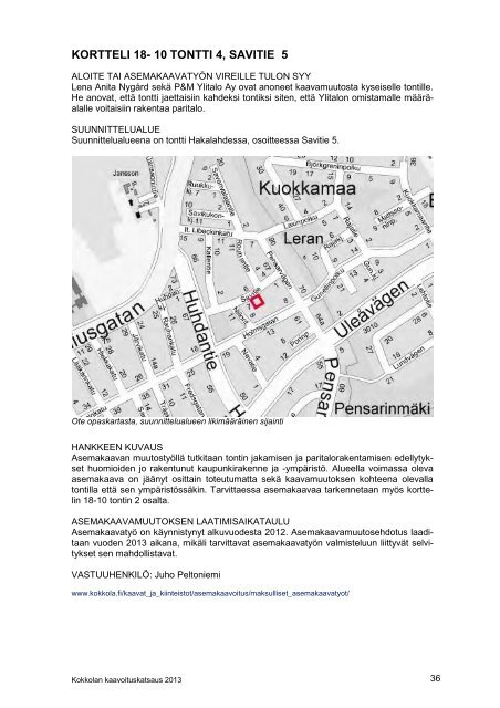 Kaavoituskatsaus 2013 - Kokkola