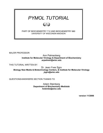 PyMOL Tutorial (PDF)