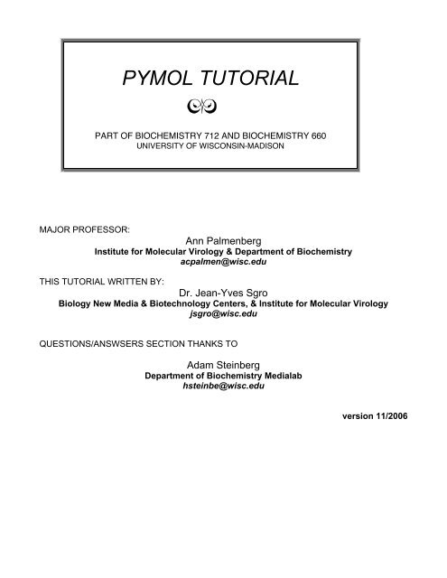 pymol tutorial chain pymol tutorial chain