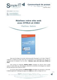 Réalisez votre site web avec HTML5 et CSS3 Mathieu Nebra