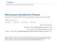 Obviousness Standard for Patents - Strafford