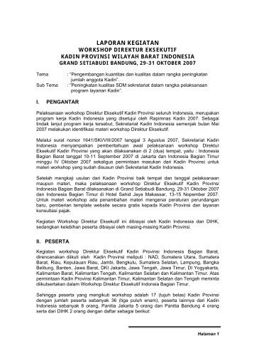 LAPORAN KEGIATAN - Kadin Indonesia