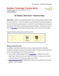 word cards - sentence strips - Assistive Technology Training Online ...