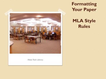 MLA PowerPoint presentation [PDF] - Aiken Technical College