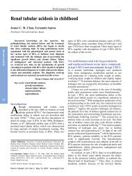 Renal tubular acidosis in childhood - World Journal of Pediatrics