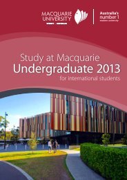 Undergraduate 2013 - Courses - Macquarie University